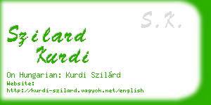 szilard kurdi business card
